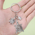 Starfish, Shell and Mermaid Charm Keychains Featuring Silver Turtle Across 16 Variations view 2