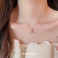 Crystal Butterfly Pendant Necklaces in Four Colors view 4