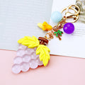 Colorful Fruit Keychains in Pineapple Strawberry Carrot Grape and Assorted Styles view 8