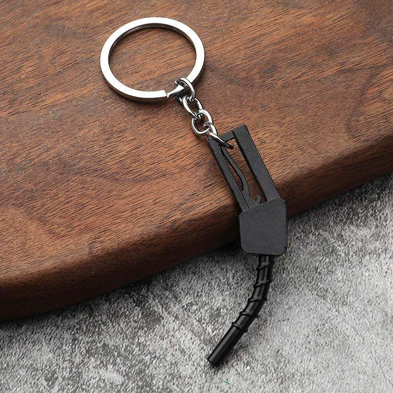 Mini Fuel Nozzle Zinc Alloy Keychain Creative Gift Pendant