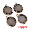Rotating Double Sided Round Pendant Bezel Trays in Eight Finishes view 8