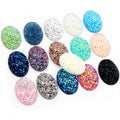 Oval Druzy Style Resin Cabochons in Fifteen Color Options view 3