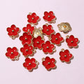 Enamel Flower Metal Jewelry Charms in Seven Color Options view 4