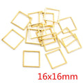 Gold and Silver Tone Square Open Frame Metal Charms view 6