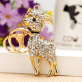 Jeweled Goat Keychains in White, Blue and Pink with Braided Options view 9