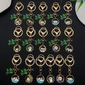 Bamboo Panda Enamel Keychains with Dual Clasps, 9 Designs view 2