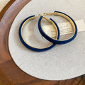 Soft Flocked Round Hoop Earrings Available in Five Colors view 7