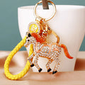 Jeweled Winged Horse Heart Pouch and Fortune Wrist Loop Keychains view 4