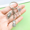 Guitar, Music Note and Microphone Charm Keychains in 19 Pictured Variations view 1