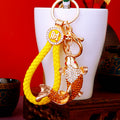 Crystal Koi Fish Keychains with Fortune Cords and Loose Braided Loops view 3