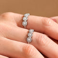 Crystal Circle Open Ring in Five Color and Metal Combinations view 2