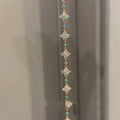 Gold Silver Crystal Flower Bracelets Turquoise Accents view 7