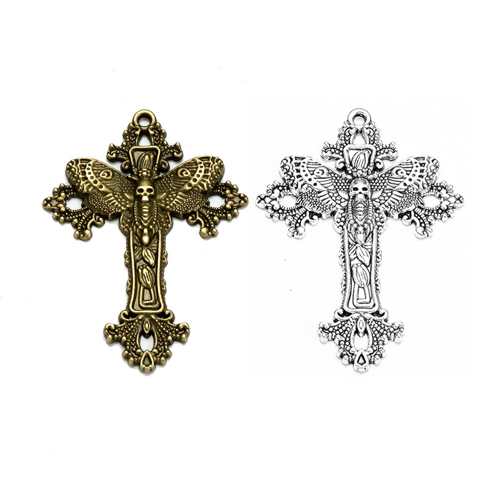 51x37mm Gothic Vine Cross Alloy Charm Pendant