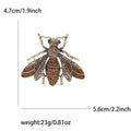 Rhinestone Bee Brooch Green and Brown Wing Two Colors view 6