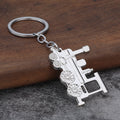 Vintage Steam Train Metal Keychain Gift Pendant