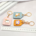 Rectangular Faux Leather Animal Keychains in Seven Applique Designs view 2