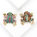 Colorful Crystal Frog Brooch in Two Pattern Designs view 3