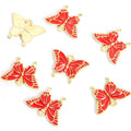 Enamel-Look Gold Silver Butterfly Alloy Charms in 12 Styles view 6