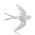 Flying Swallow Brooch in Polished Metal for Jackets and Scarves view 5