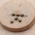 Grooved Oval Metal Spacer Beads for Jewelry Making view 5