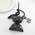 Padded Bow Charm Keychain with Silicone Beaded Loop view 8