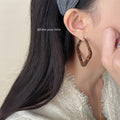 Leopard Print Flocked Square Geometric Hoop Earrings Pair view 4