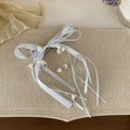 Satin Ribbon Bow Duckbill Clip With Pearl Blooms 4 Colors view 7