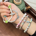 Mixed Bead Stretch and Clasp Bracelets Multicolor Stone Styles view 1