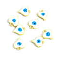 Double Sided Heart Evil Eye Charms in Eight Enamel Colors view 10