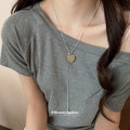 Gold and Silver Tone Mesh Heart Lariat Necklaces Statement Jewelry view 3