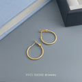 Textured Round Hoop Earrings In Gold Silver And Four Sizes view 7