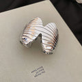 Metal Smooth Textured Open Bangles Gold Silver 6 Styles view 9