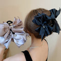 Large Satin Bow Rhinestone Hair Claw Clips 2 Colors view 2