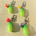 Realistic Cucumber and Fruit Novelty Clip Keychains in Four Designs view 3