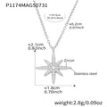 Gold Silver Heart Slider And Star Pendant Necklaces Zircon view 7