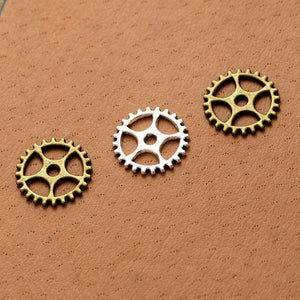 Openwork Gear Metal Charm in 2 Decorative Finishes