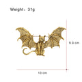 Gold Tone Cat Two Designs Metal Brooch Pin for Jackets and Lapels view 2