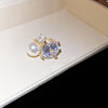 Gold Blue Flower