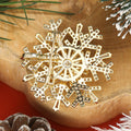 Layered Crystal Snowflake Brooch in Four Colorways view 3