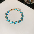 Oval Faceted Crystal Bracelets in Eight Bright Color Styles view 8