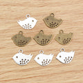 Perforated Bird Silhouette Charms in Two Antique Finishes view 4
