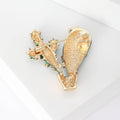 Green Enamel Cactus Brooch With Pink Crystal Flowers view 4