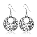 Antique Silver Openwork Scroll Round Hook Earrings view 5