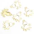 Colorful Enamel Octopus Charms in Gold and Silver Tones view 10