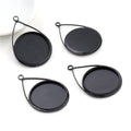 Teardrop Earring Bezel Settings in Three Metal Finishes view 4