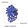 Faceted Crystal Floral Leaf Cluster Brooch in Seven Colorways view 4