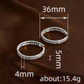 Openwork CZ Hoop Earrings Gold or White Gold Metal Pair view 4