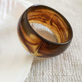 Thick Marbled Acrylic Bangle Bracelets Six Color Options view 2