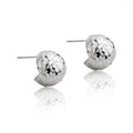 Hammered Heart And Round Geometric Stud Earrings In Four Styles view 9