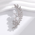 Wheat Crystal Pearl Look Metal Brooch Pin for Jackets and Lapels view 5